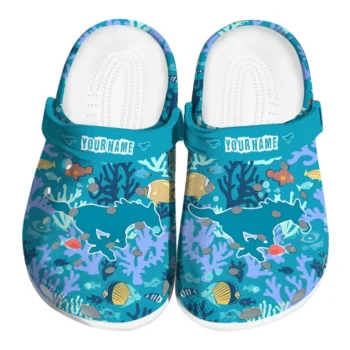 personalized smu mustangs tropical fish ocean clogs best selling