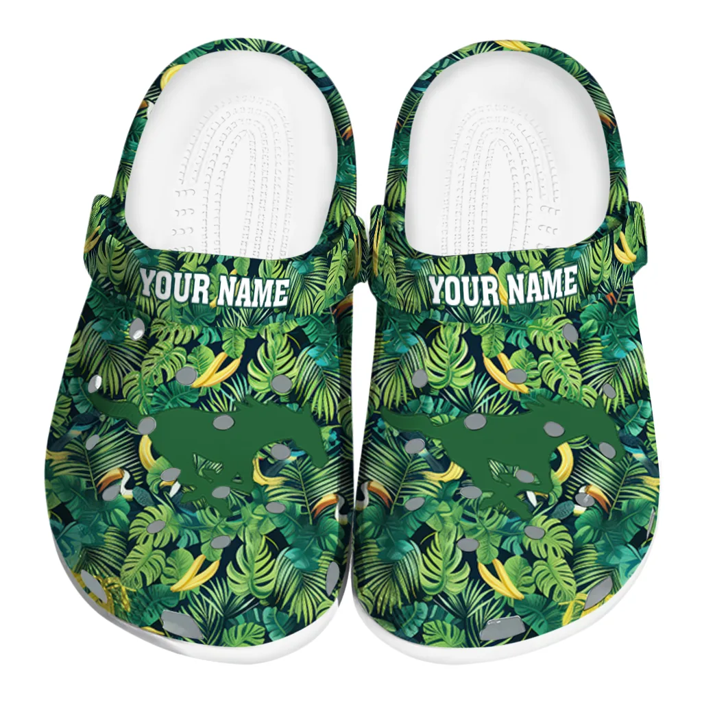 personalized smu mustangs tropical leaves clogs best selling personalized smu mustangs tropical leaves clogs best selling