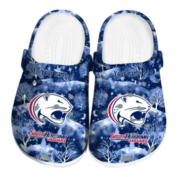 personalized south alabama jaguars snowy hills clogs best selling