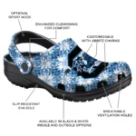personalized south carolina gamecocks snowflake mosaic clogs best selling