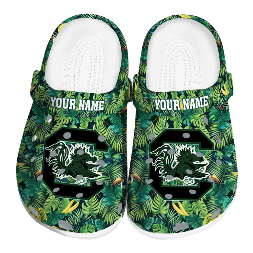 personalized south carolina gamecocks tropical leaves clogs best selling personalized south carolina gamecocks tropical leaves clogs best selling