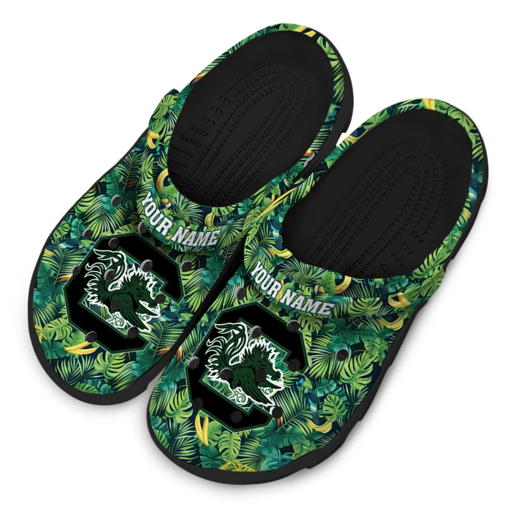 personalized south carolina gamecocks tropical leaves clogs latest model personalized south carolina gamecocks tropical leaves clogs latest model