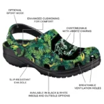 personalized south carolina gamecocks tropical leaves clogs best selling