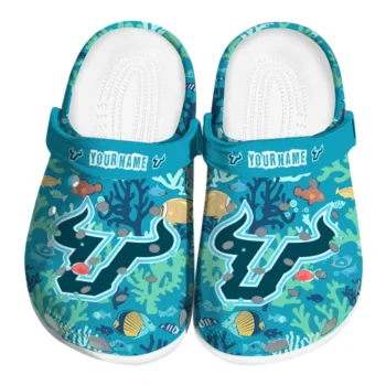 personalized south florida bulls tropical fish ocean clogs best selling