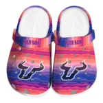 personalized south florida bulls wavy stripes clogs best selling