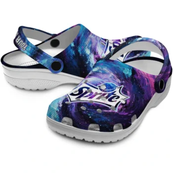 personalized sprite cosmos blue purple clogs high quality hey clogs