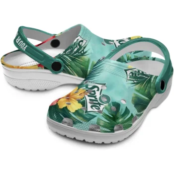 personalized sprite hawaii vibe green red clogs high quality hey clogs