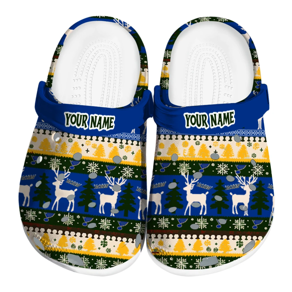 personalized st louis blues christmas motif clogs best selling personalized st louis blues christmas motif clogs best selling