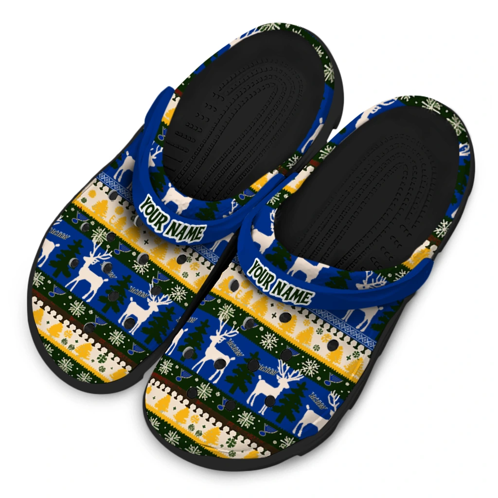 personalized st louis blues christmas motif clogs latest model personalized st louis blues christmas motif clogs latest model