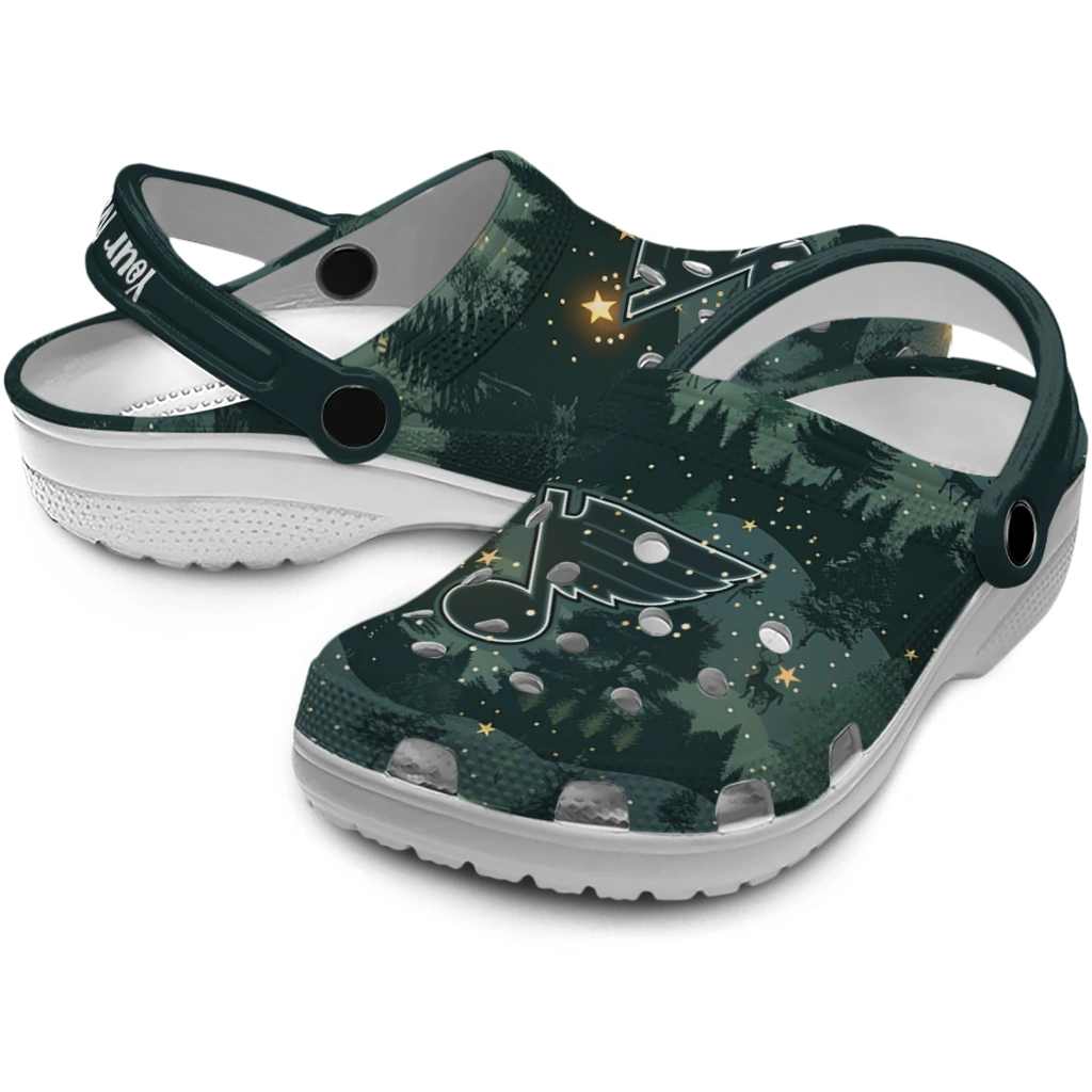 personalized st louis blues deer nightscape clogs high quality personalized st louis blues deer nightscape clogs high quality