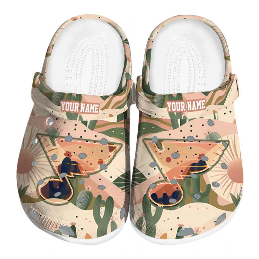 personalized st louis blues desert cactus pattern clogs best selling personalized st louis blues desert cactus pattern clogs best selling