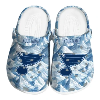 personalized st louis blues mountain artwork clogs best selling