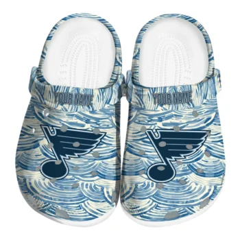 personalized st louis blues sea swirls clogs best selling