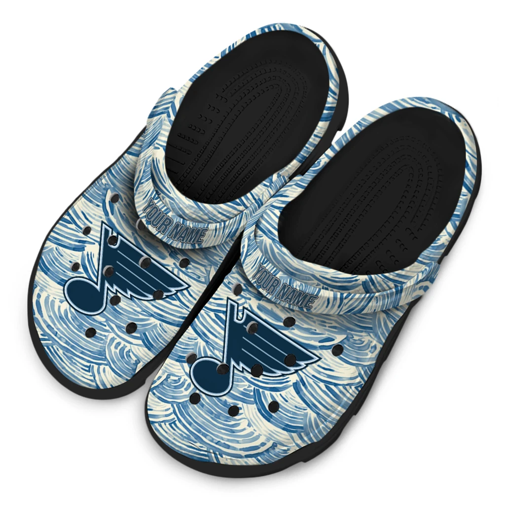 personalized st louis blues sea swirls clogs latest model personalized st louis blues sea swirls clogs latest model