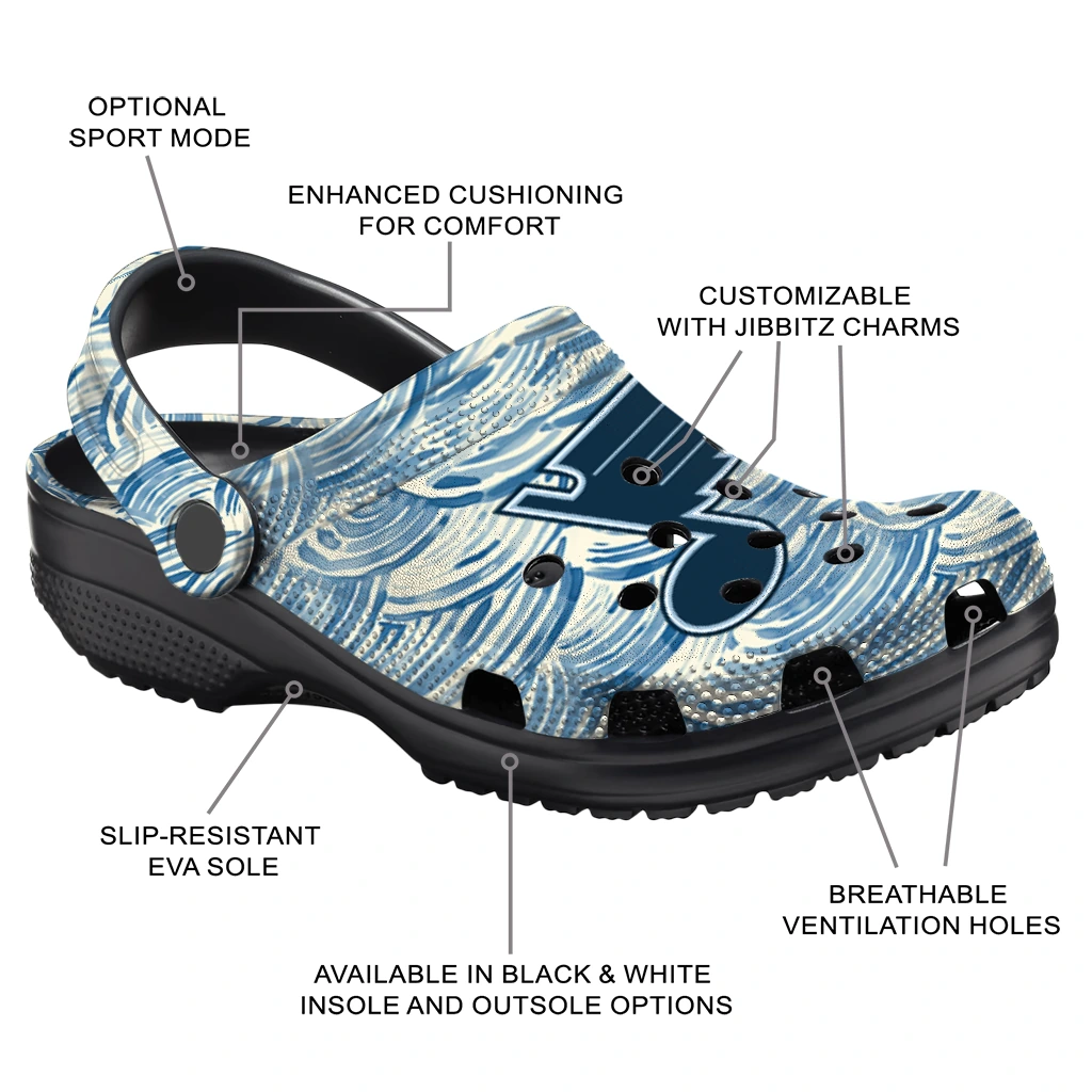 personalized st louis blues sea swirls clogs new arrival personalized st louis blues sea swirls clogs new arrival