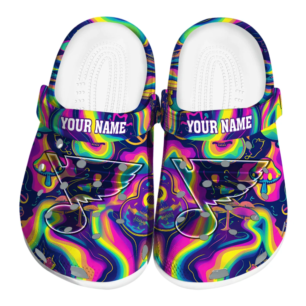personalized st louis blues swirling mushrooms clogs best selling personalized st louis blues swirling mushrooms clogs best selling