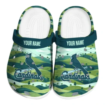 personalized st louis cardinals hills illustration clogs best selling