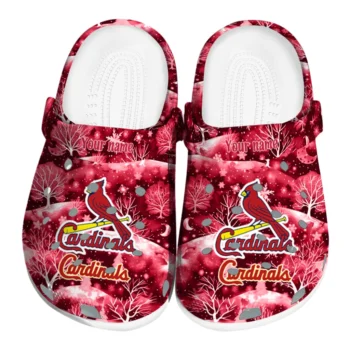personalized st louis cardinals snowy hills clogs best selling