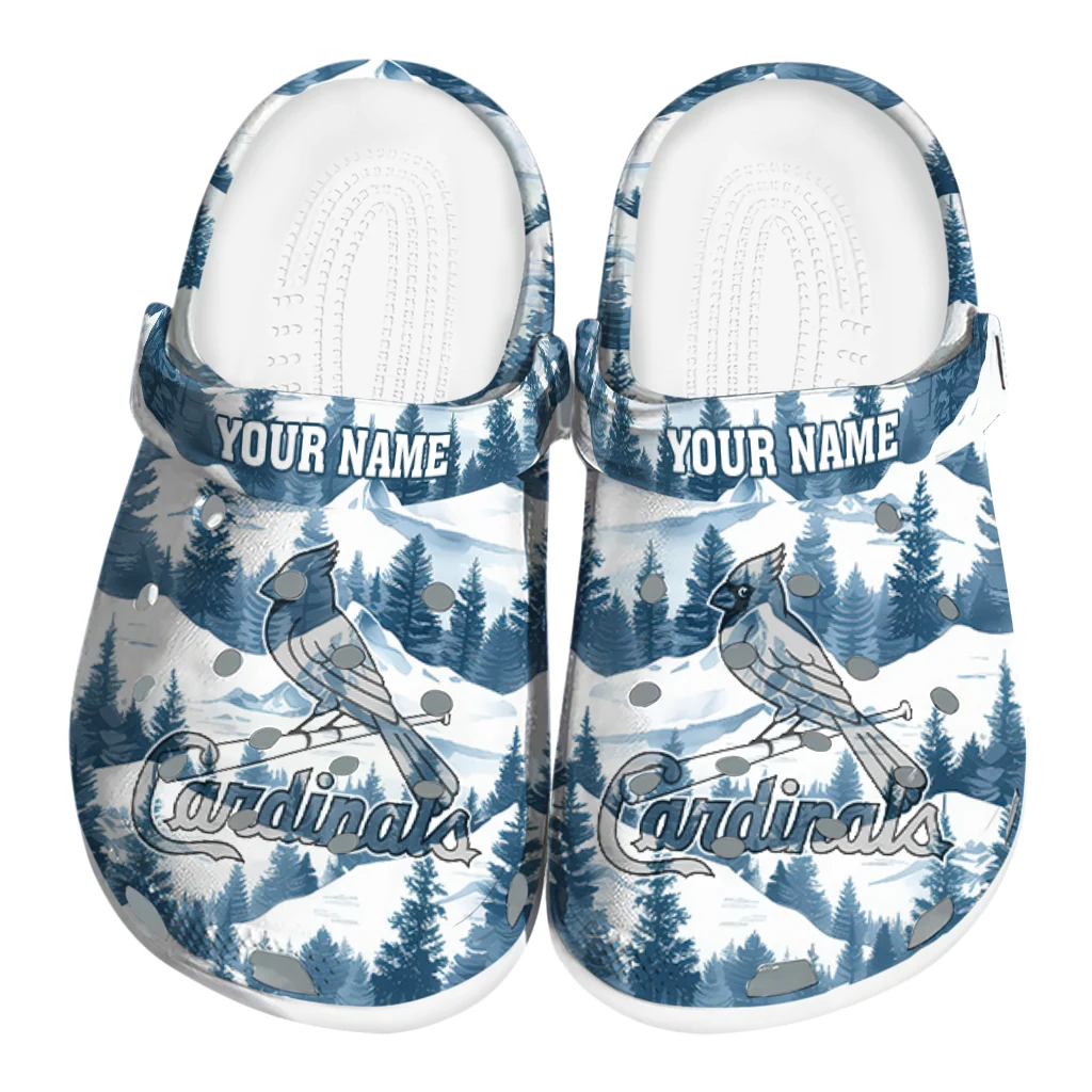 personalized st louis cardinals snowy mountains clogs best selling personalized st louis cardinals snowy mountains clogs best selling