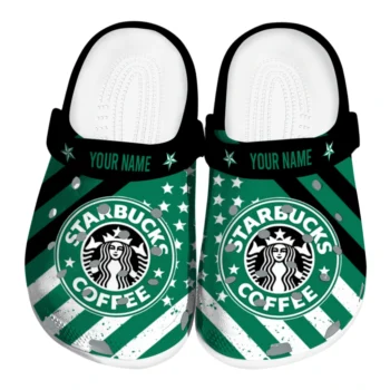 personalized starbucks siren emblem green black clogs best selling hey clogs