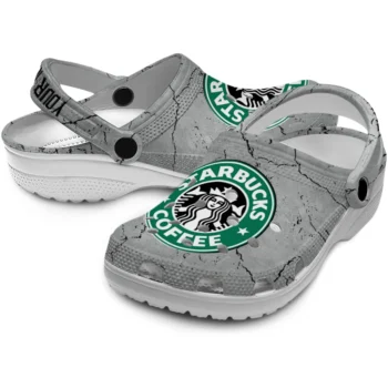 personalized starbucks siren seal gray green clogs high quality hey clogs