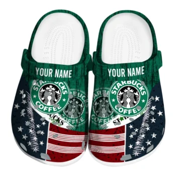 personalized starbucks usa blend green red clogs best selling hey clogs