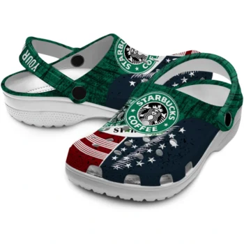 personalized starbucks usa blend green red clogs high quality hey clogs