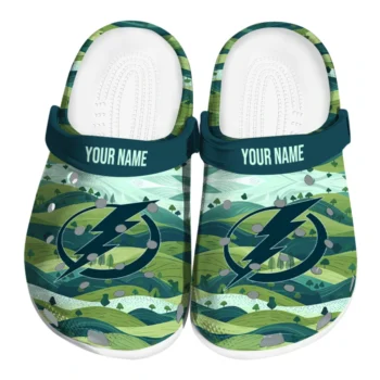 personalized tampa bay lightning hills illustration clogs best selling