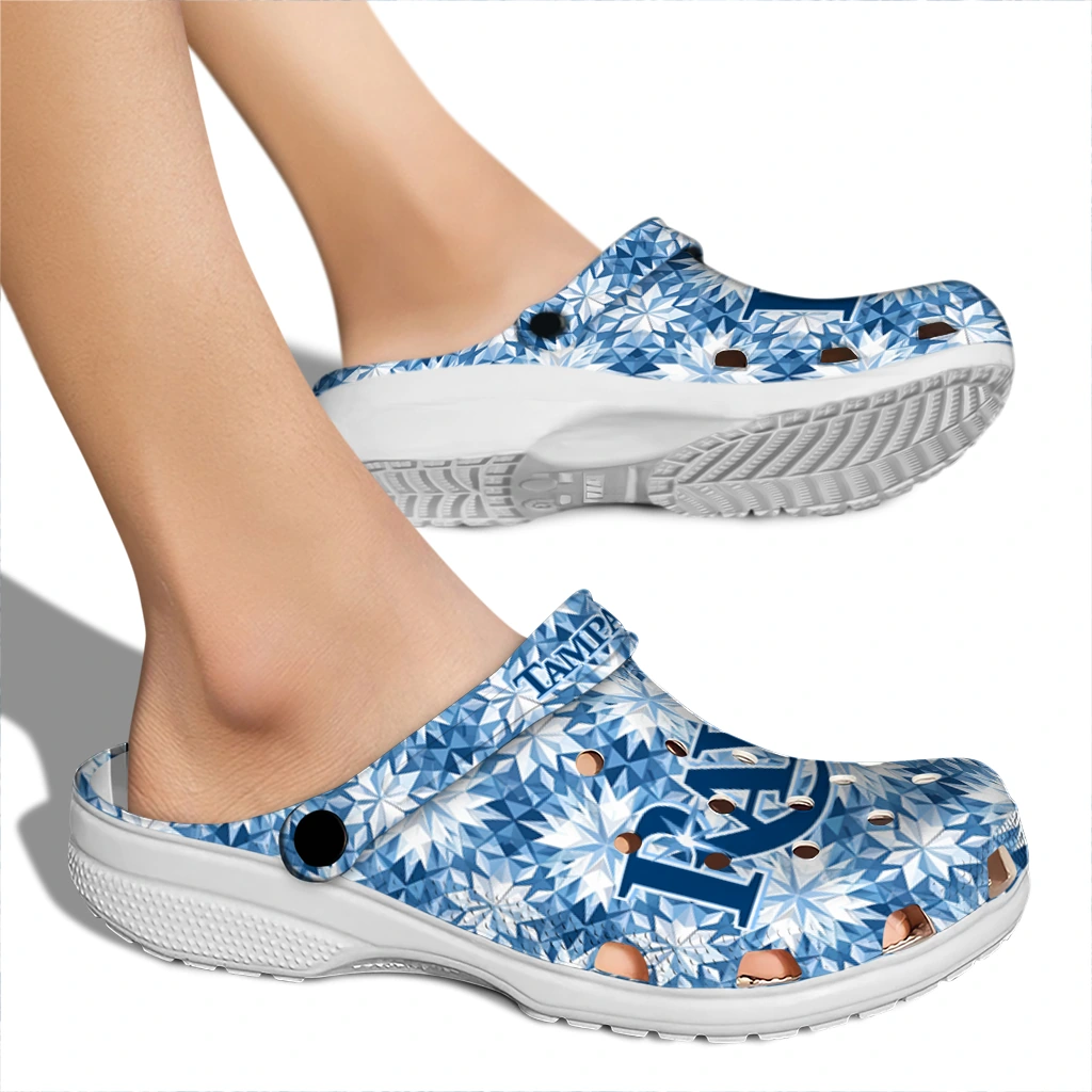 personalized tampa bay rays snowflake mosaic clogs fashion forward personalized tampa bay rays snowflake mosaic clogs fashion forward