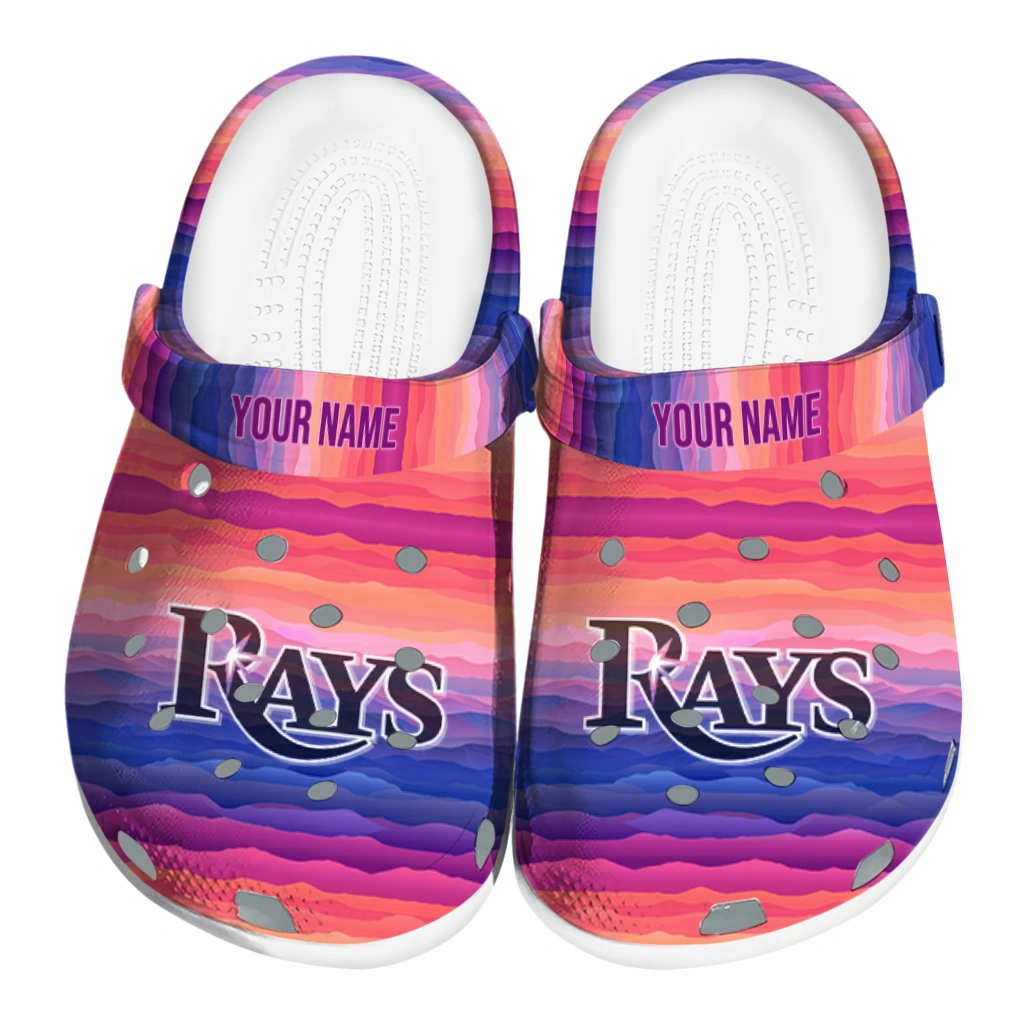 personalized tampa bay rays wavy stripes clogs best selling personalized tampa bay rays wavy stripes clogs best selling