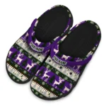 personalized tcu horned frogs christmas motif clogs best selling