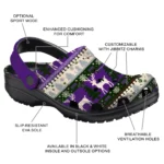 personalized tcu horned frogs christmas motif clogs best selling