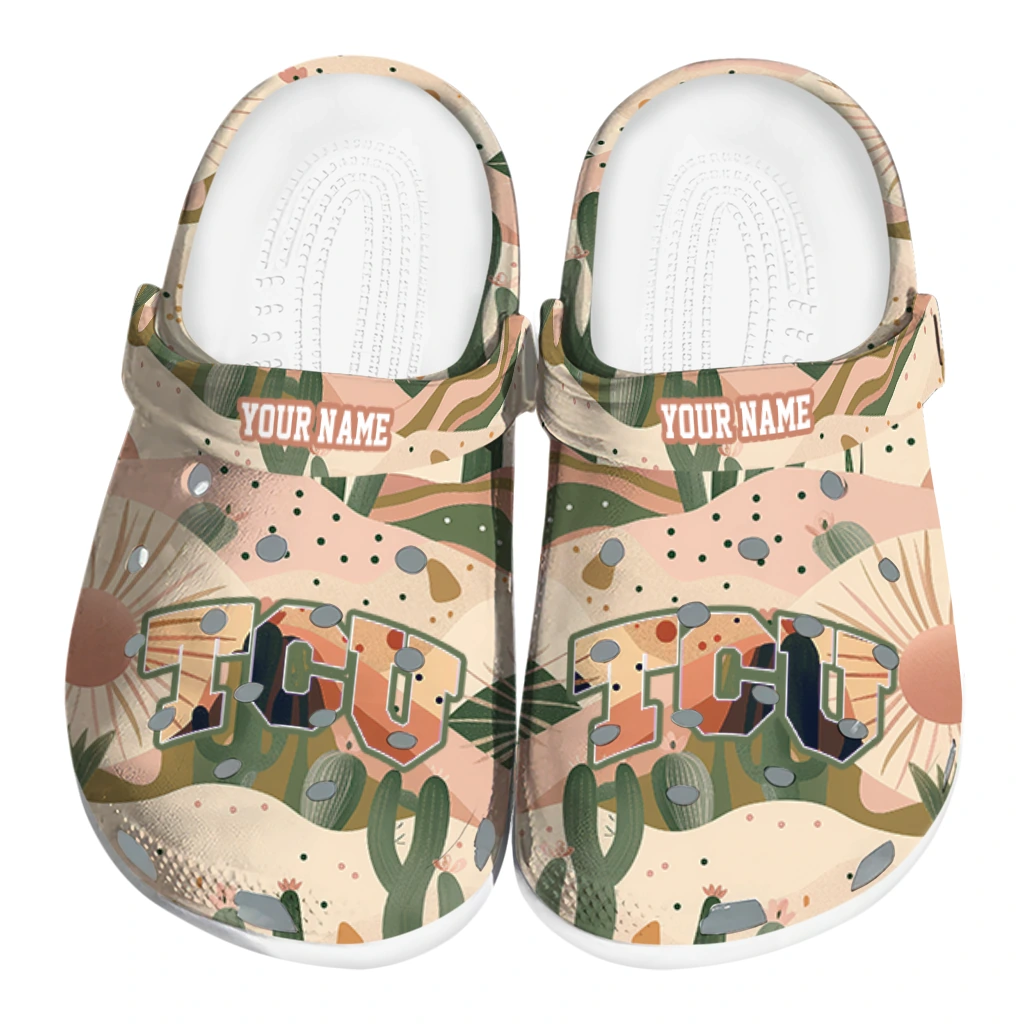 personalized tcu horned frogs desert cactus pattern clogs best selling personalized tcu horned frogs desert cactus pattern clogs best selling