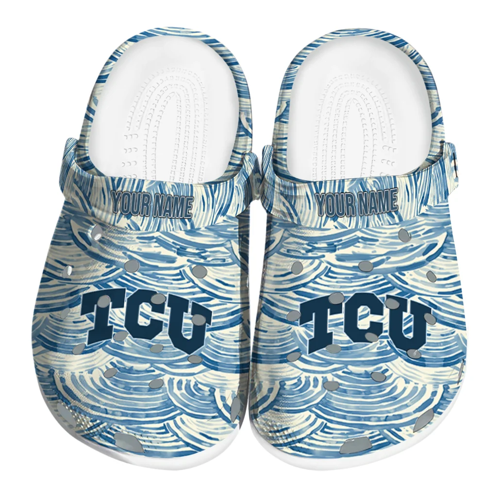 personalized tcu horned frogs sea swirls clogs best selling personalized tcu horned frogs sea swirls clogs best selling