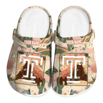 personalized temple owls desert cactus pattern clogs best selling