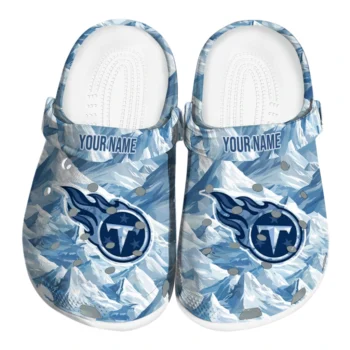 personalized tennessee titans mountain artwork clogs best selling