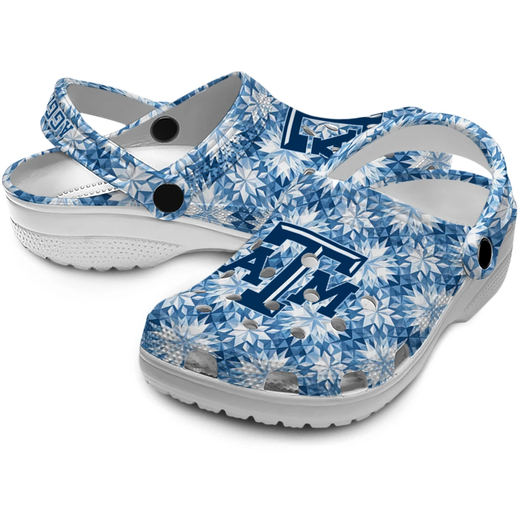 personalized texas am aggies snowflake mosaic clogs high quality personalized texas am aggies snowflake mosaic clogs high quality