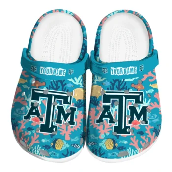 personalized texas am aggies tropical fish ocean clogs best selling