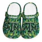 personalized texas am aggies tropical leaves clogs best selling