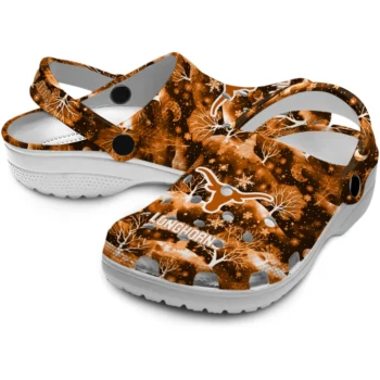 personalized texas longhorns snowy hills clogs high quality