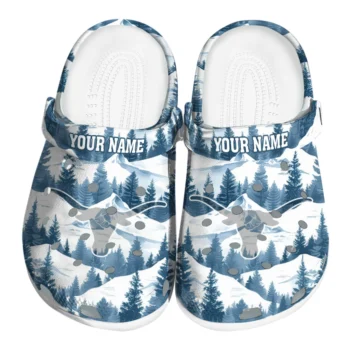 personalized texas longhorns snowy mountains clogs best selling