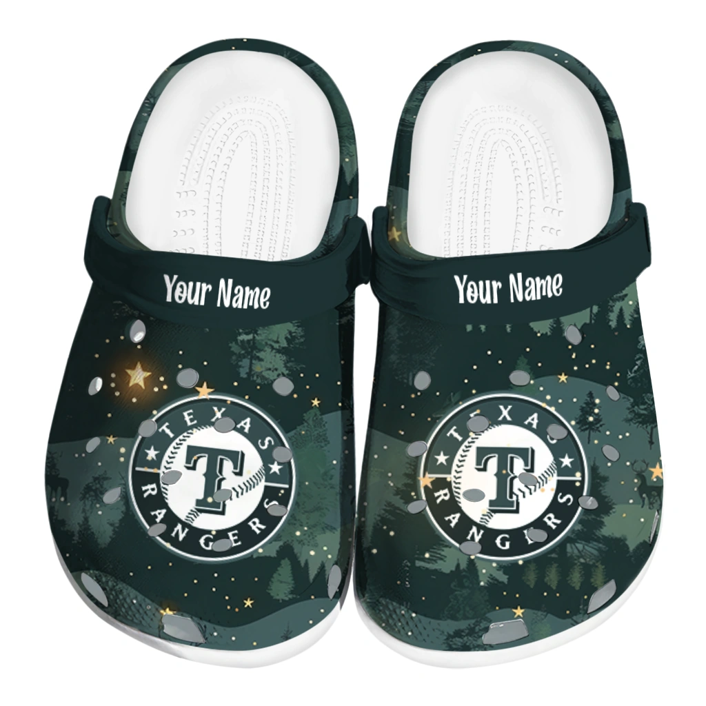 personalized texas rangers deer nightscape clogs best selling personalized texas rangers deer nightscape clogs best selling