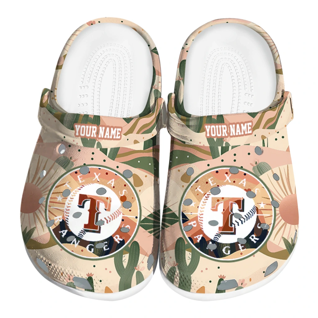 personalized texas rangers desert cactus pattern clogs best selling personalized texas rangers desert cactus pattern clogs best selling