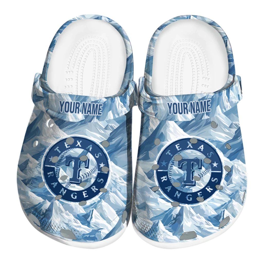 personalized texas rangers mountain artwork clogs best selling personalized texas rangers mountain artwork clogs best selling