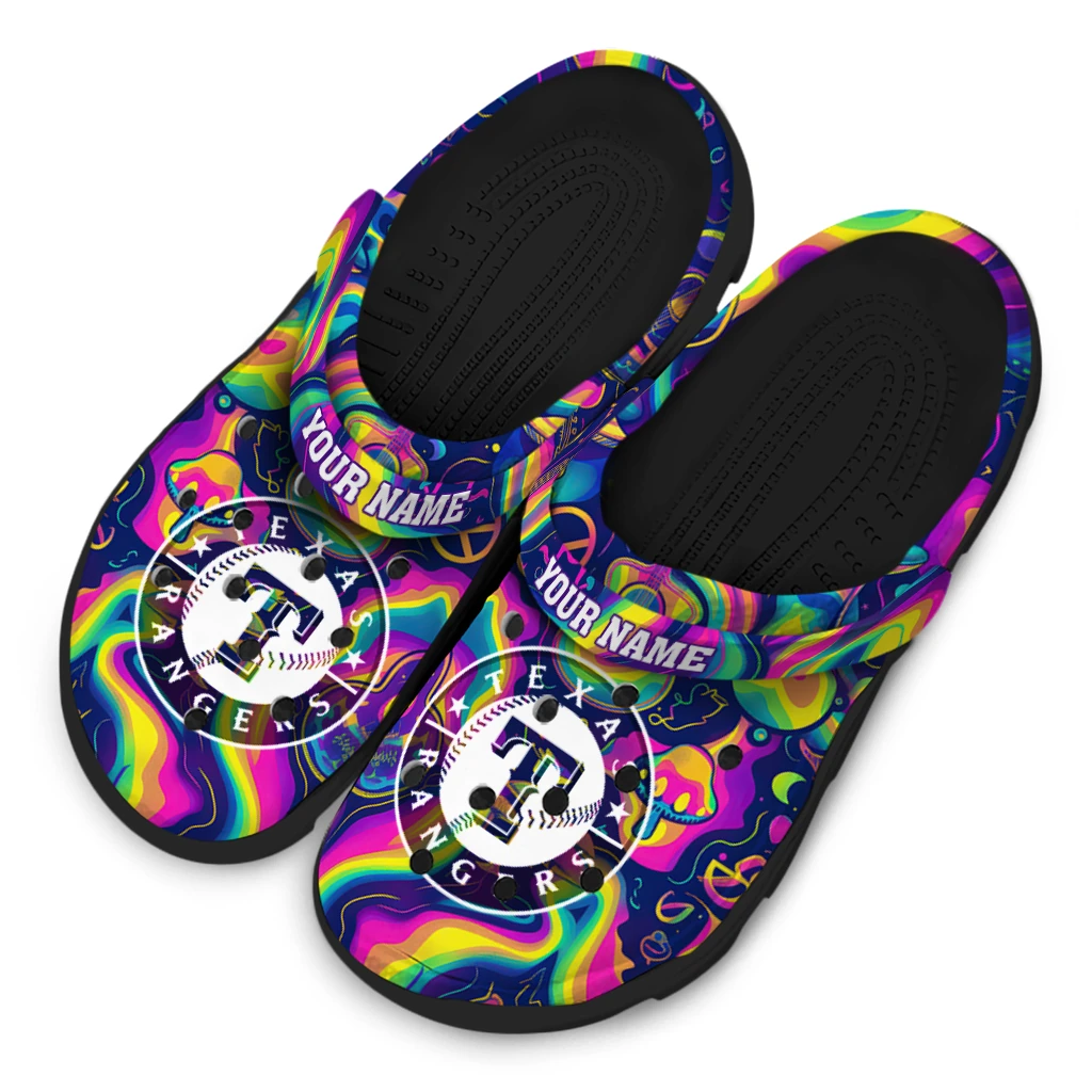 personalized texas rangers swirling mushrooms clogs latest model personalized texas rangers swirling mushrooms clogs latest model