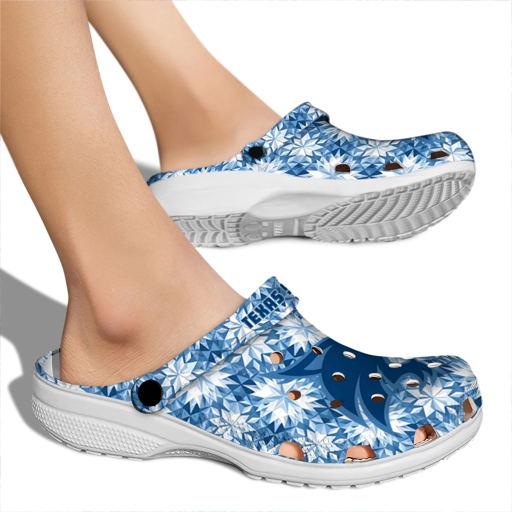 personalized texas state bobcats snowflake mosaic clogs fashion forward personalized texas state bobcats snowflake mosaic clogs fashion forward