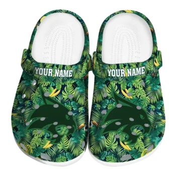 personalized texas state bobcats tropical leaves clogs best selling