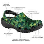 personalized texas state bobcats tropical leaves clogs best selling