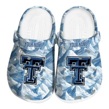 personalized texas tech red raiders mountain artwork clogs best selling