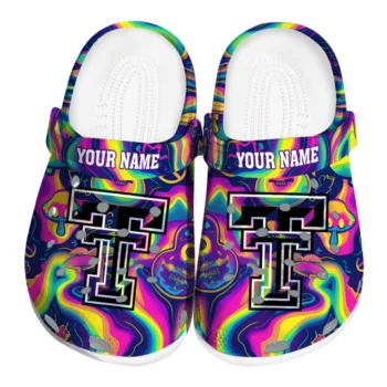 personalized texas tech red raiders swirling mushrooms clogs best selling